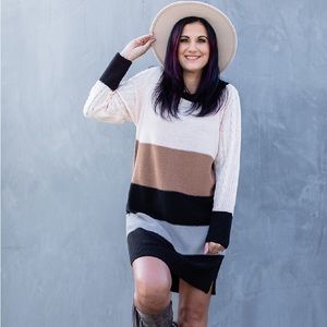 NWT Lularoe XL striped Lauren sweater dress